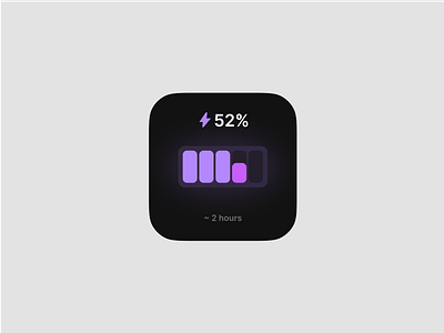 Widget battery design glow ios ui widget