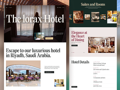 Landing Page Design For Luxury Hotel booking branding design graphic design hotel landing page luxury travel ui ux website