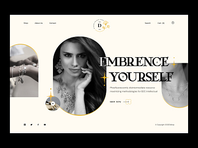 Jewelry store - Website Design clean typography diamond e commerce ecommerce jewelery jewellery jewellery shop jewelry jewelry store landing page minimal pixency ring typography ui ui design ux ux design website