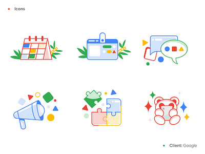Google icons character design design illustration product ui vector webdesign