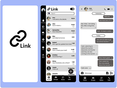 Link Chat App chatapp design ui ux