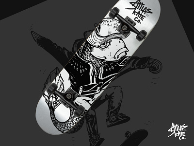 Skateboard design for streetware company board brand branding design drawing graphic design illustration logo skate street streetware