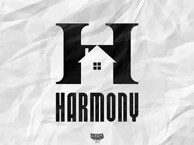 Harmony Logo (Black on White) agency design domicile graphic habitation harmony home house logo messuage property real estate residence vector