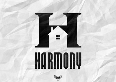 Harmony Logo (Black on White) agency design domicile graphic habitation harmony home house logo messuage property real estate residence vector