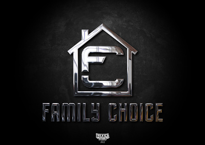 Family Choice Logo (Chrome) agency choice chrome design domicile family graphic habitation home house logo messuage property real estate residence vector