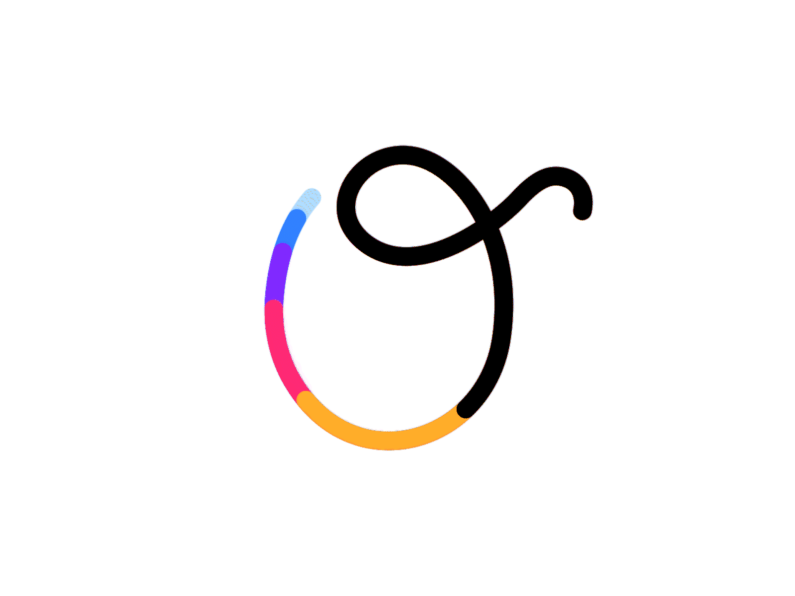 Q, As I write it (Quite often!) adobe illustrator animation design illustration letter q minimal typography typography animation