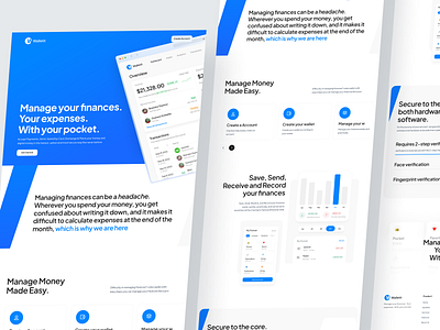 Walletit Finance Concept bank website banking card clean coin design finance fintech landing landing page minimal minimalist money money transfer savings transaction ui web design website website design