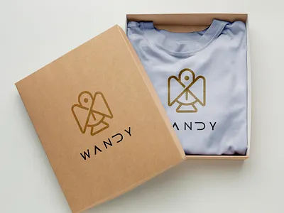 WANDY BIRD LOGO brand branding design graphic design illustration logo logodesign plane planelogo sky wandy