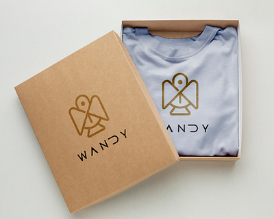 WANDY BIRD LOGO brand branding design graphic design illustration logo logodesign plane planelogo sky wandy