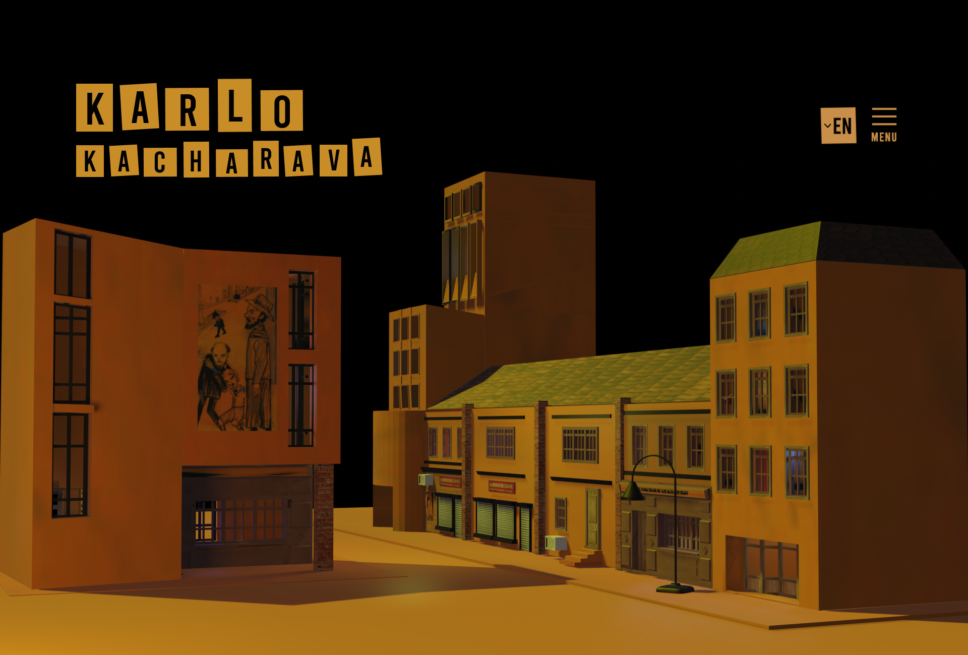 The yellow world of karlo kacharava art design museum ui web concept web design webdesign yellow