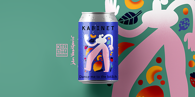 Dance me to the beach beerlabel branding craftbeer design illustration label labeldesign