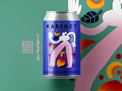 Dance me to the beach beerlabel branding craftbeer design illustration label labeldesign