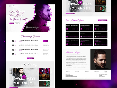 Edward Maya - Variation 02 branding design dj edward maya landing page music typography ui web design