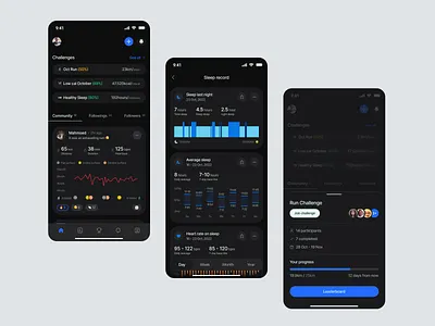 Yohsehat - Mobile Health Control activity app design challenge chart design diagram goals health health app health care lifestyle medic mobile run sleep sport strava ui ui design uiux