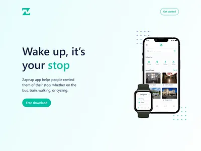 Landing website and dedicated app for Zapnap app dedicated app design landing website logo product design typography ui design ux ux design