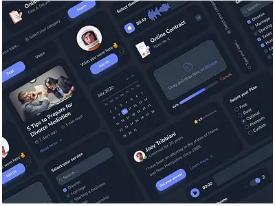 UI KIT - Dark Mode 3d dark dark mode design element illustration kit landingpage ui ui design ui kit webdesign