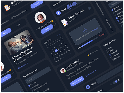 UI KIT - Dark Mode 3d dark dark mode design element illustration kit landingpage ui ui design ui kit webdesign