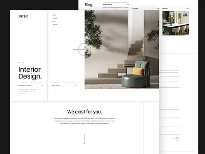 INTER. - Interior Design Landing Page✨ architecture architecture website branding brutalist website design system exsterior website graphic design house design interior design interior website minimalist minimalist design modern design portofolio website real estate typography website ui ui design ux design website design