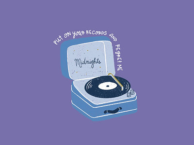 High Infidelity design graphic design hand lettering illustration illustrations illustrator lyrics procreate record player taylor swift typography