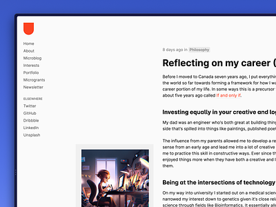 Personal website (2022) blog design gatsby personal portfolio website