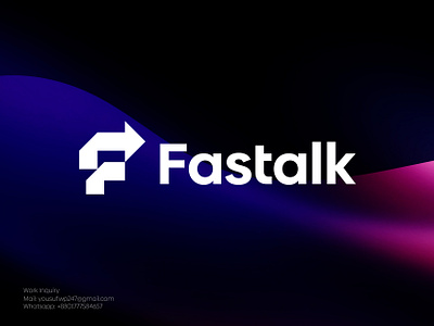 Fastalk Logo Design | Chatting app Logo Design a b c d e f g h i j k l m n arrow brand identity branding chat logo chatting app conversation dynamic flat logo icon logo logo design logotype messenger minimalist logo modern logo monogram o p q r s t u v w x y z social media talk