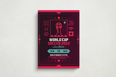 Soccer Flyer Mockup design flat design flyer graphic design illustration mockup