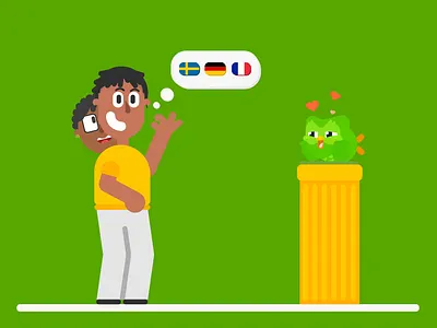 Duolingo Character Illustration duolingo illustration