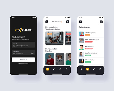 FIT//PLANNER 💪🏻 app appdesign clean coach design fit fitness gym health interface ios mobile motivation personaltrainer simple sport trainer ui usability ux