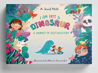 Children’s book I Am NOT a Dinosaur: A Journey of Self-Discovery book cover design childrens book digital illustrator illustration kidlit picturebook