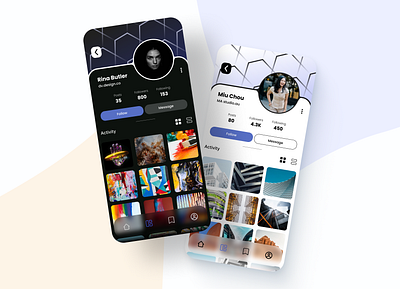 User profile Concept app branding design layout profile ui ui ux uiux ux