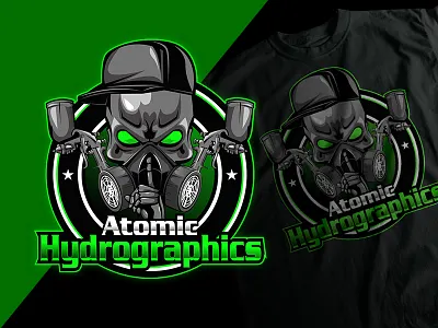 Skull And Gun Spray Logo branding design esport graphic design gun spray logo illustration logo skull skull logo tshirt typography vector vintage