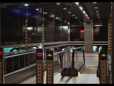 3D Escalator Entry 2d animation 3d ae after effects animated logo animation brand animation branding design graphic design illustration logo motion graphics ui