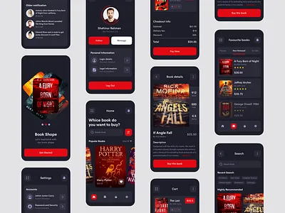 Online Book Shop Mobile App app concept app design audio book book shop book store clean design devignedge ebook ecommerce library minimal design mobile app online book shop online delivery reading shahinurstk02 study app ui design uiux design ux design