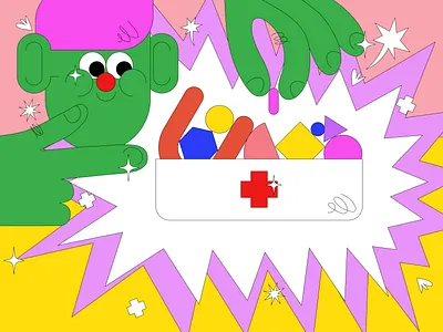 Editorial Illustration art character colorful design editorial flat fun illustration medicine vector vivid