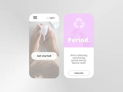 Daily UI | Onboarding and subscribe branding dailyui dailyuichallenge design design for women mobile mobile design onboarding period cup period stories pink tax subscribe ui ui design ux web design women
