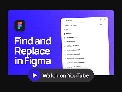 How to Use Find and Replace in Figma | Video 🎥 app clean design design tutorial design youtube digital figma figma feature figma for beginners figma tip figma tutorial find and replace how to figma minimal simple ui ux web youtube youtuber