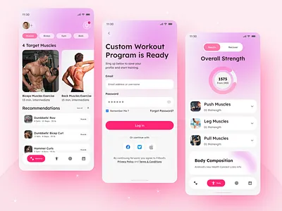 Fitness mobile app UI concept app bodytransformation dailyworkout design fitandhealthy fitness mobile app fitnessgoals fitnessjourney getstronger gymlife healthylifestyle homeworkout mindbodysoul moveyourbody stayfit strengthtraining trainhard ui wellnessmatters workoutmotivation