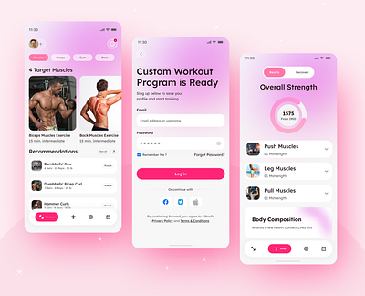 Fitness mobile app UI concept app bodytransformation dailyworkout design fitandhealthy fitness mobile app fitnessgoals fitnessjourney getstronger gymlife healthylifestyle homeworkout mindbodysoul moveyourbody stayfit strengthtraining trainhard ui wellnessmatters workoutmotivation