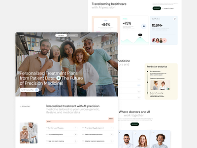 Precision Medicine Website Design ai medicine artificial intelligence healthcare healthcare website landing page medicine mens health ozempic precision medicine prescription medicine semaglutide supplements telehealth telehealth website ui ux web design website website design weight loss womens health