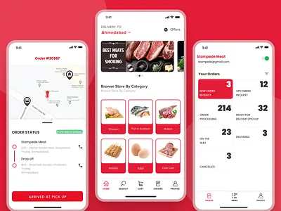 Online Meat Delivery App Design app design app ui behance daily design daily ux design design inspiration designer designers dribbble figma graphic design mobile ui ui ui bucket ui design ui inspiration uiux uiux design ux design