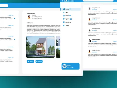 Web Design - Email for Admin animation app art branding design flat graphic design icon illustration illustrator logo minimal typography ui ux vector web website