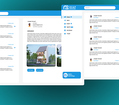 Web Design - Email for Admin animation app art branding design flat graphic design icon illustration illustrator logo minimal typography ui ux vector web website
