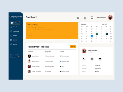 Management Dashboard adobe xd branding dashboard design figma illustration ui ux