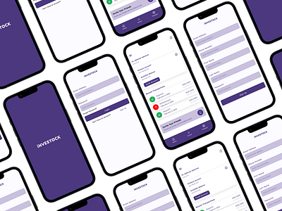 Investock app design investment ui ux