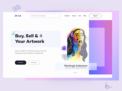 Artwork Header Exploration abstract website anjum shorna best design design illustraion illustration illustration art illustrator landing page logo ui uiux visual design website