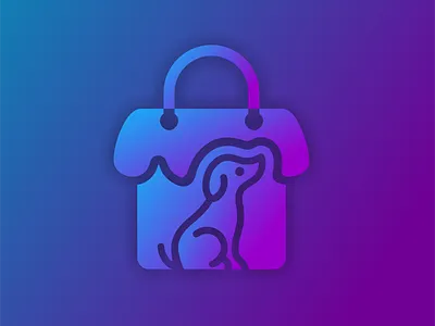 dog shop aplication of button icon characterdesign graphic design illustration logo vector