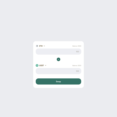 Coin Swap DeFi Component app bank component design designsystem designthinking fintech minimal ui uicomponent uidesign uiuxdesign ux widgets