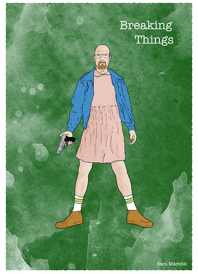 Breaking Things - Mash up breakingbad digital digitalart digitalillustration drawing illustration mashup photoshop strangerthings