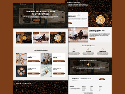 OneStore - Startup Website Template ecommerce ecommerce website html template startup website ui design web design web development website template