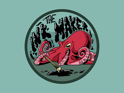 THE INK MAKER animals art artist design dococ graphic design illustration ink inkmaker ocean octapus sea threehearts typography vector